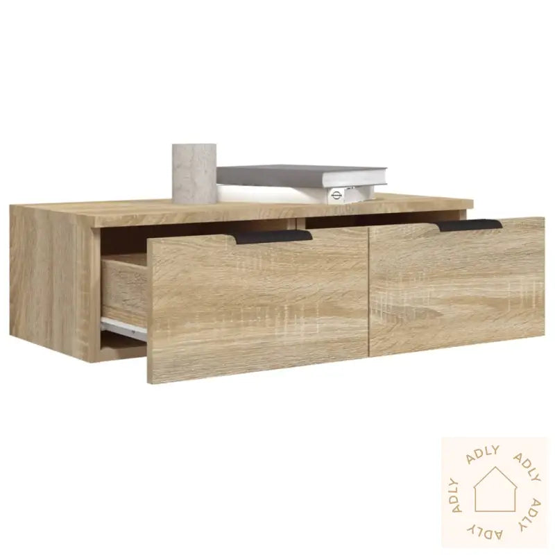 Veggskap 2 Stk Sonoma Eik 68X30X20 Cm Konstruert Tre