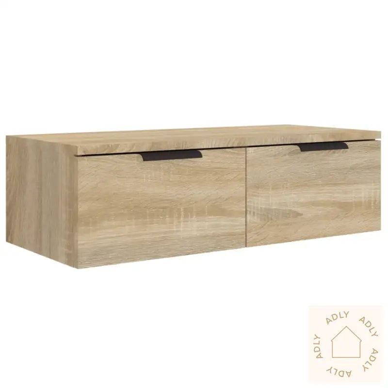 Veggskap 2 Stk Sonoma Eik 68X30X20 Cm Konstruert Tre