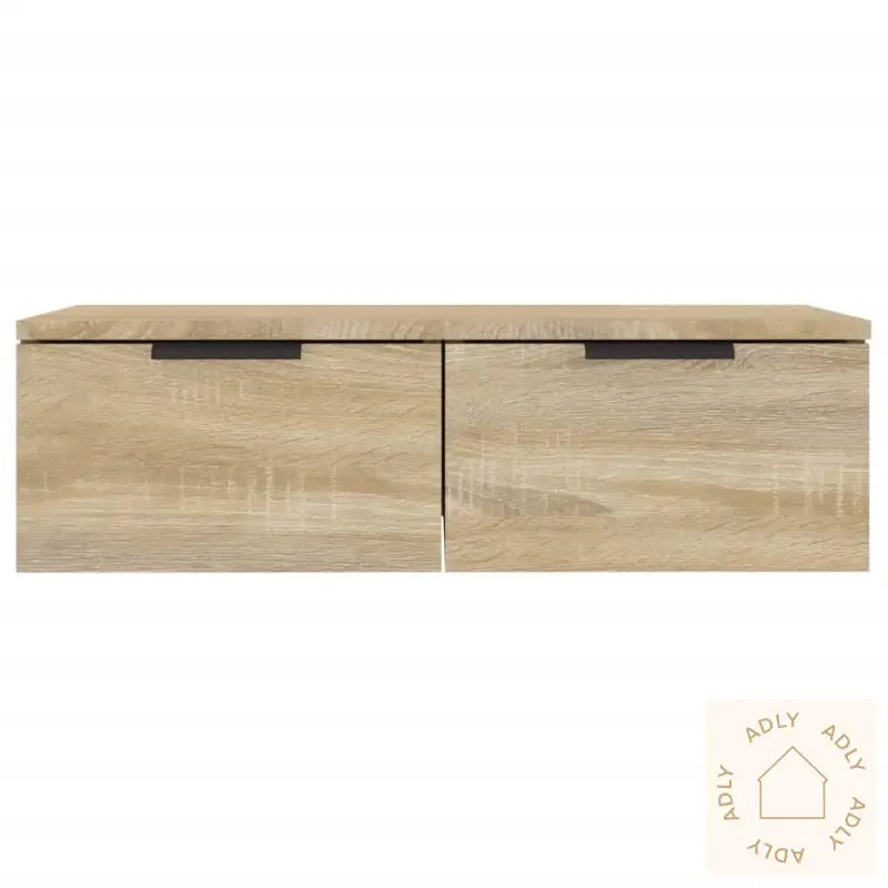 Veggskap 2 Stk Sonoma Eik 68X30X20 Cm Konstruert Tre