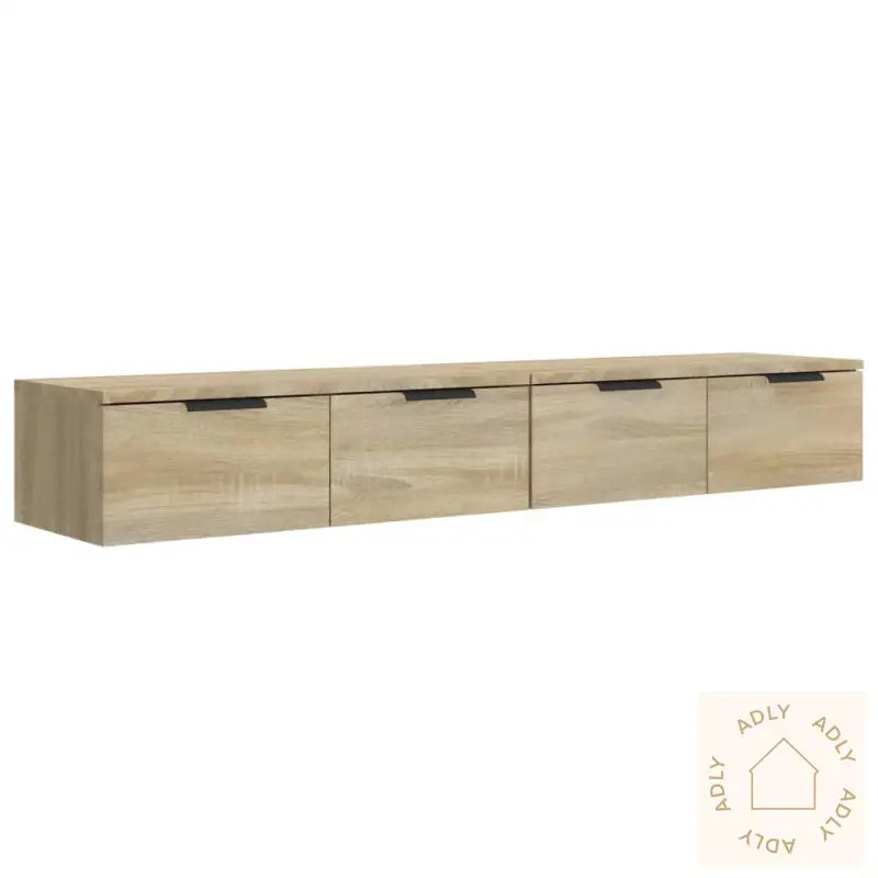 Veggskap 2 Stk Sonoma Eik 68X30X20 Cm Konstruert Tre