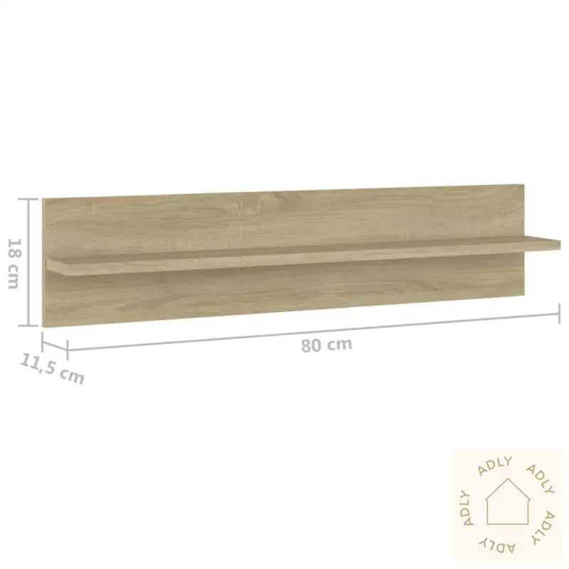 Vegghyller 2 Stk Sonoma Eik 80X11,5X18 Cm Konstruert Tre