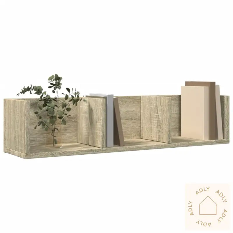 Veggskap 2 Stk Sonoma Eik 75X18X16,5 Cm Konstruert Tre