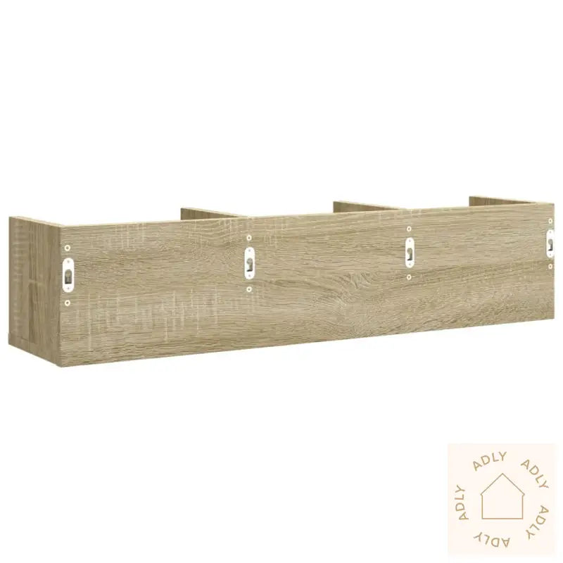 Veggskap 2 Stk Sonoma Eik 75X18X16,5 Cm Konstruert Tre