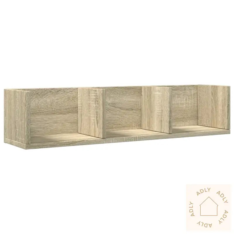 Veggskap 2 Stk Sonoma Eik 75X18X16,5 Cm Konstruert Tre