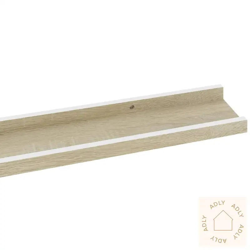 Vegghyller 4 Stk Hvit Og Sonoma Eik 115X9X3 Cm