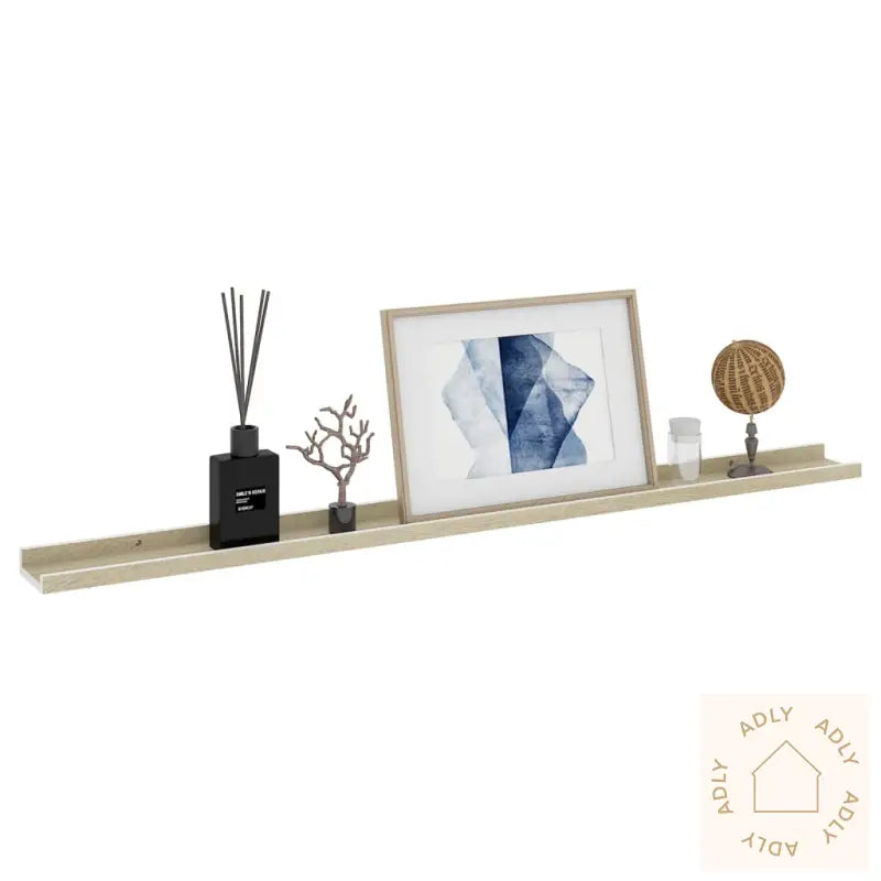 Vegghyller 4 Stk Hvit Og Sonoma Eik 115X9X3 Cm