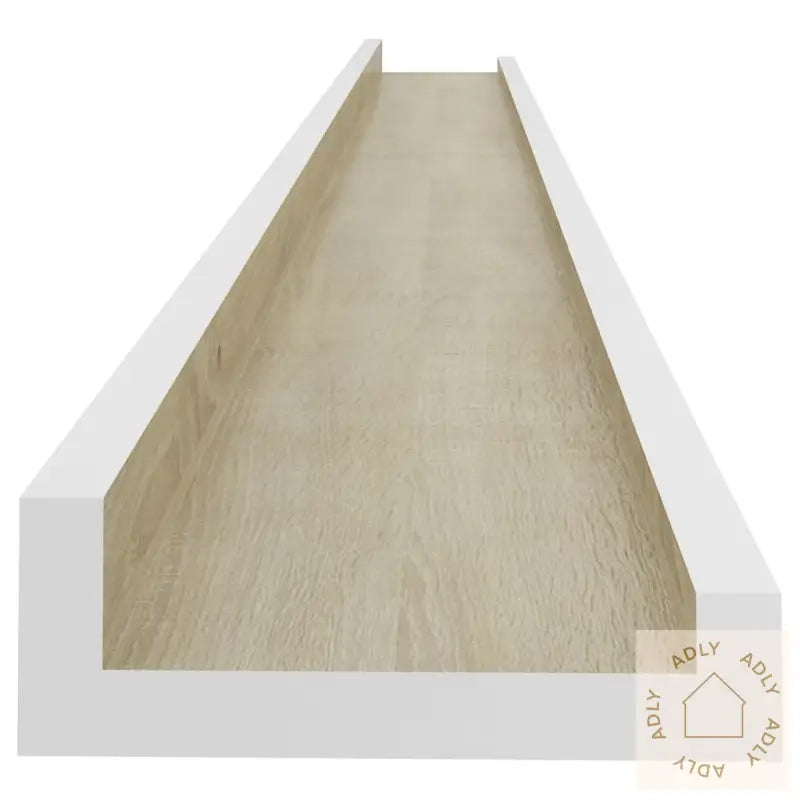 Vegghyller 4 Stk Hvit Og Sonoma Eik 115X9X3 Cm