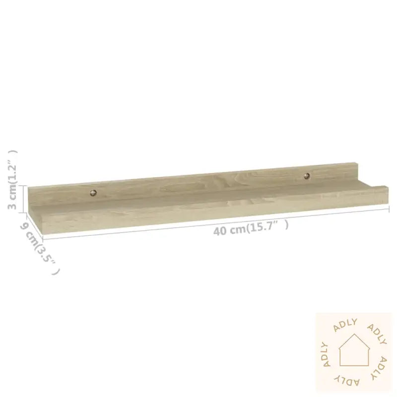 Vegghyller 2 Stk Sonoma Eik 40X9X3 Cm