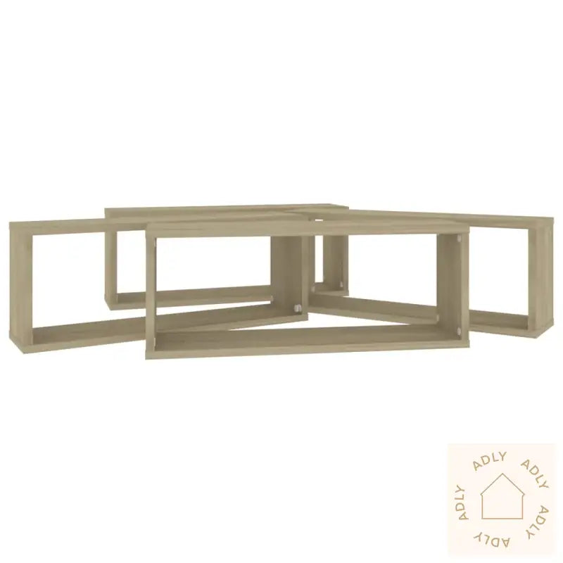 Vegghyller Kubeformet 4 Stk Sonoma Eik 60X15X23 Cm Sponplate