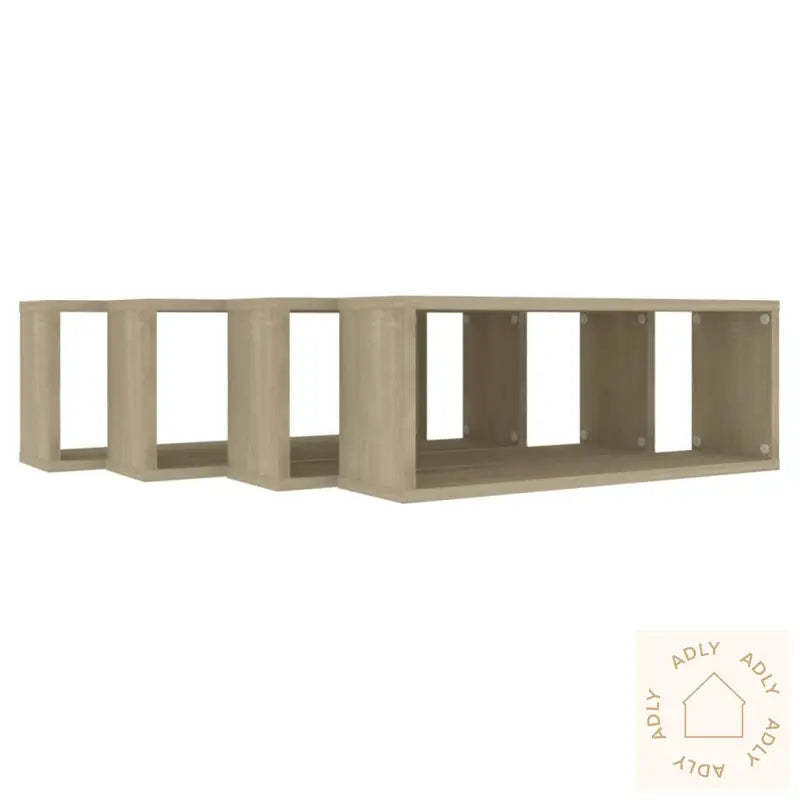 Vegghyller Kubeformet 4 Stk Sonoma Eik 60X15X23 Cm Sponplate