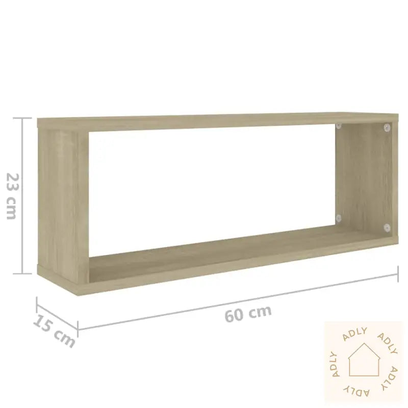 Vegghyller Kubeformet 4 Stk Sonoma Eik 60X15X23 Cm Sponplate