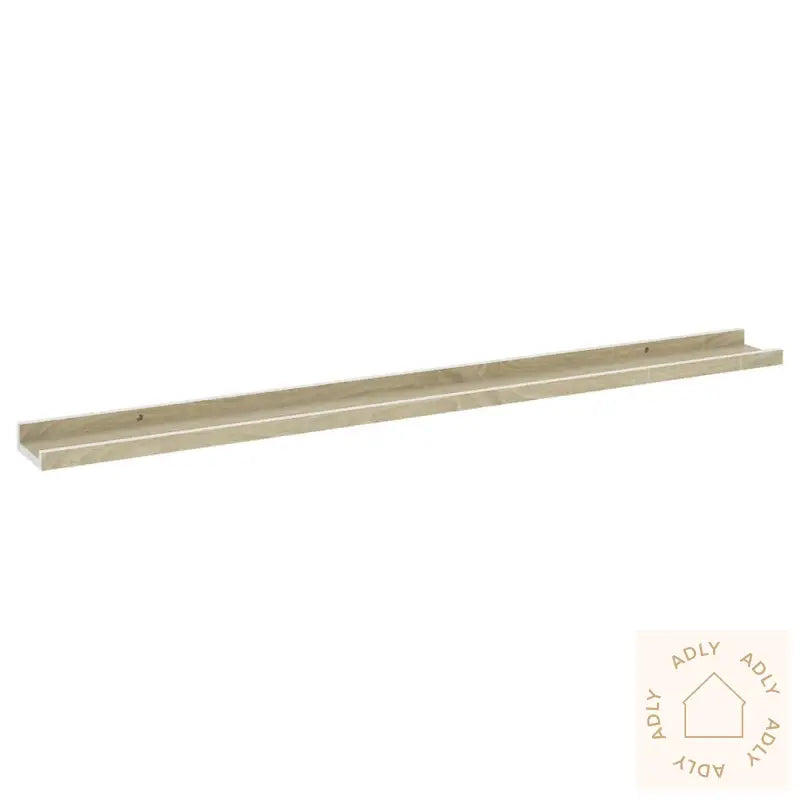 Vegghyller 4 Stk Hvit Og Sonoma Eik 100X9X3 Cm