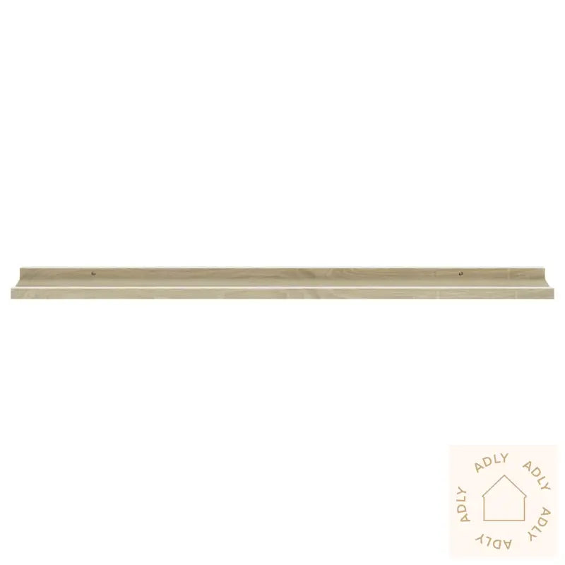 Vegghyller 4 Stk Hvit Og Sonoma Eik 100X9X3 Cm