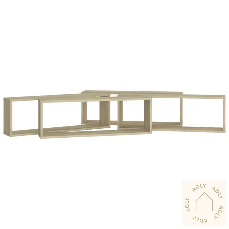 Vegghyller Kube 4 Stk Sonoma Eik 80X15X26,5 Cm Konstruert Tre