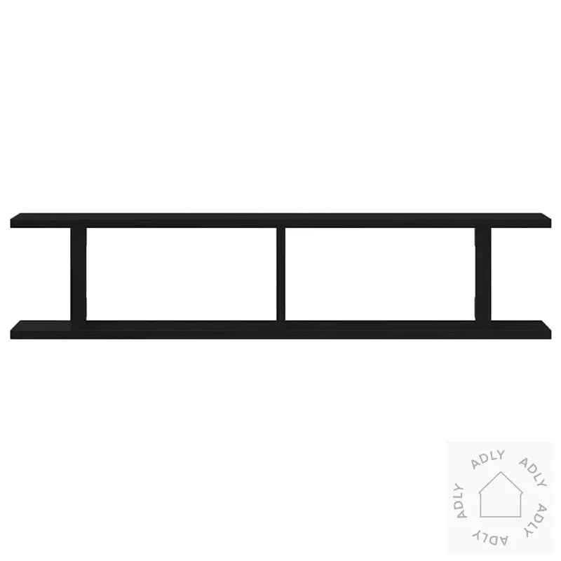 Vegghyller 2 Stk Svart Eik 90X18X20 Cm Konstruert Tre