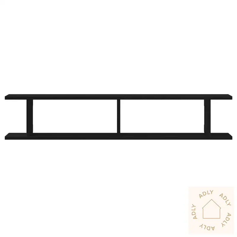 Vegghyller 2 Stk Svart Eik 105X18X20 Cm Konstruert Tre
