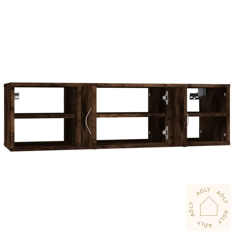 Vegghylle Røkt Eik 102X30X29 Cm Konstruert Tre