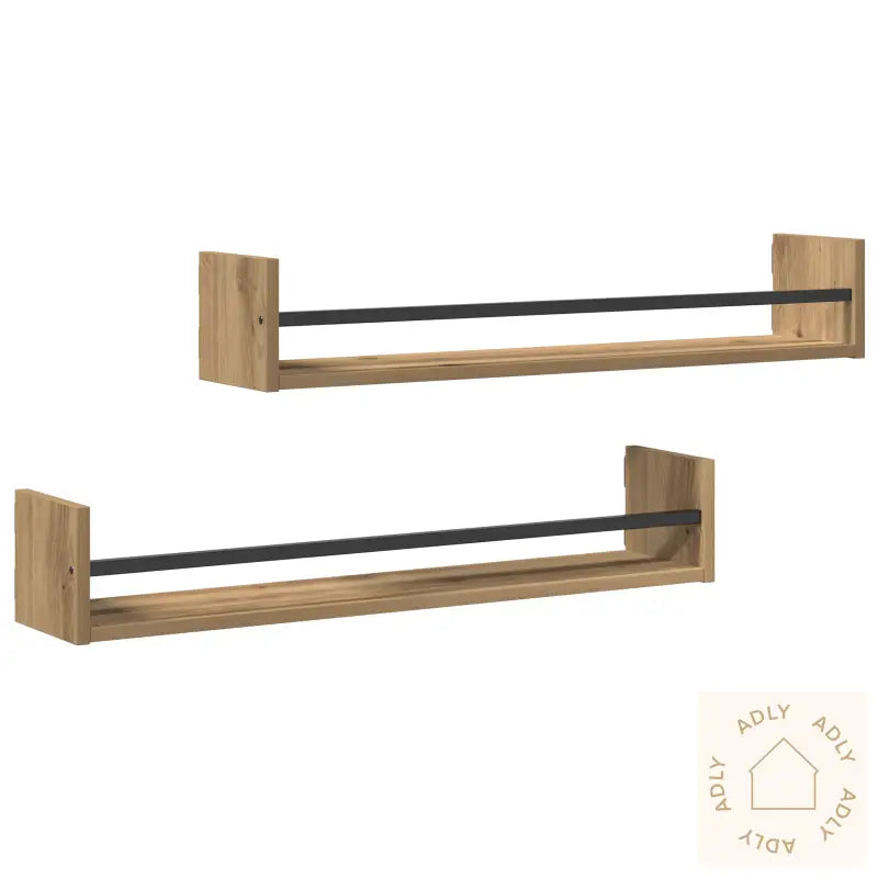 Vegghyller 2 Stk Artisan Eik 80X16X14 Cm Ingeniørtre