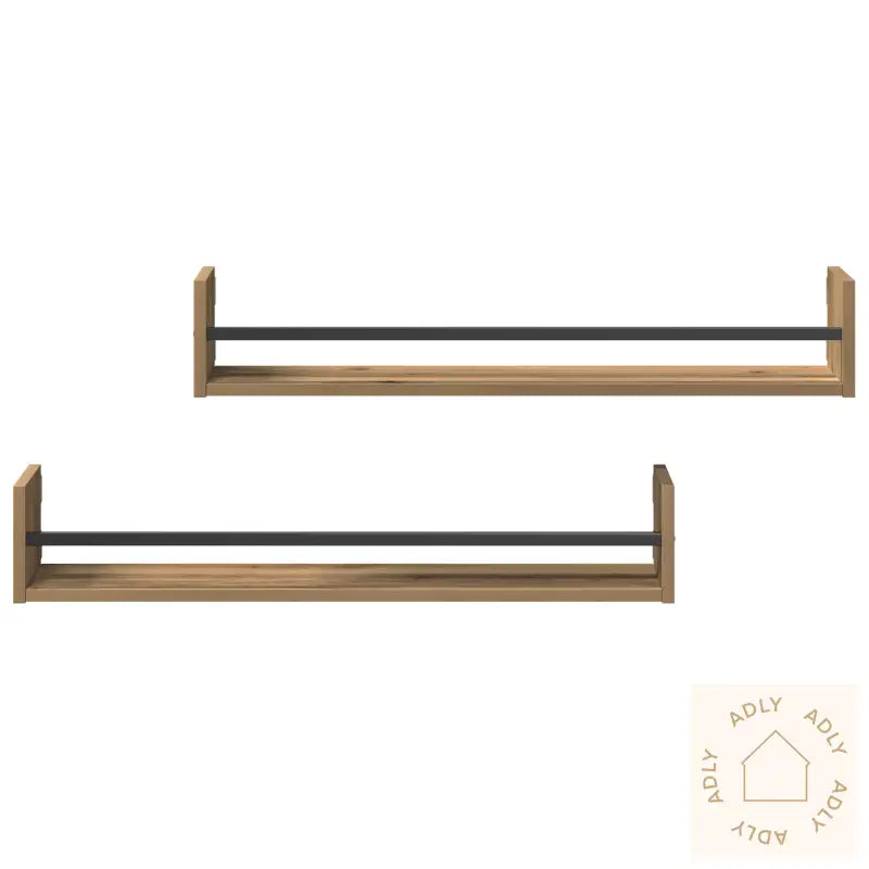 Vegghyller 2 Stk Artisan Eik 80X16X14 Cm Ingeniørtre