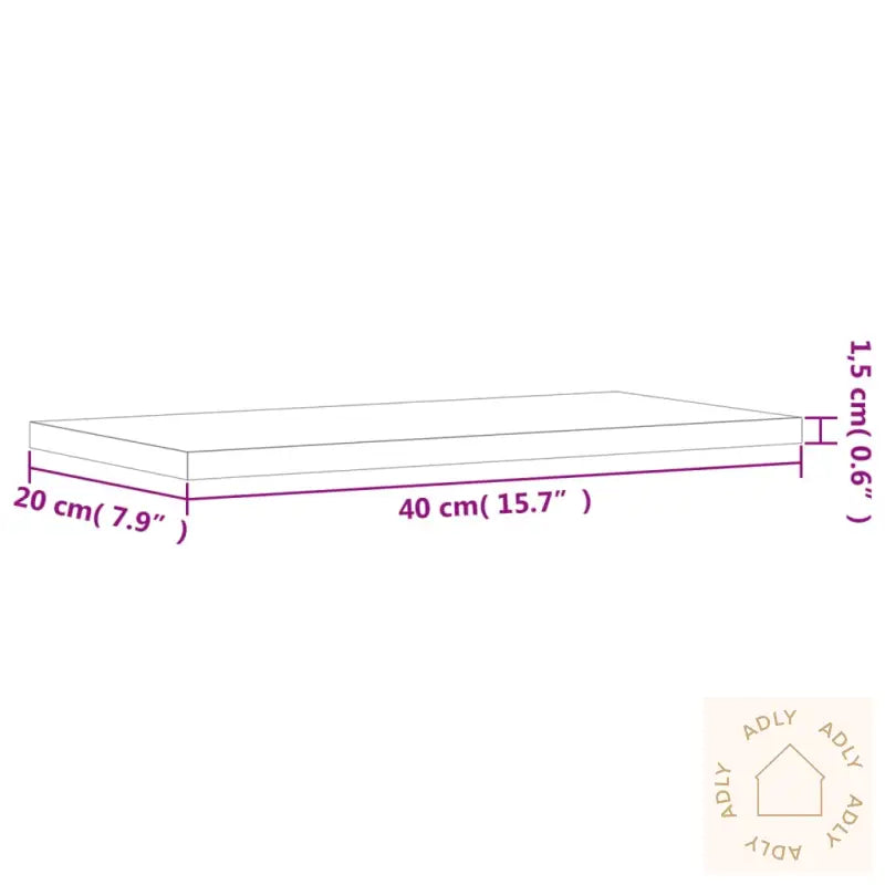 Vegghyller 4 Stk Røkt Eik 40X20X1,5 Cm Konstruert Tre