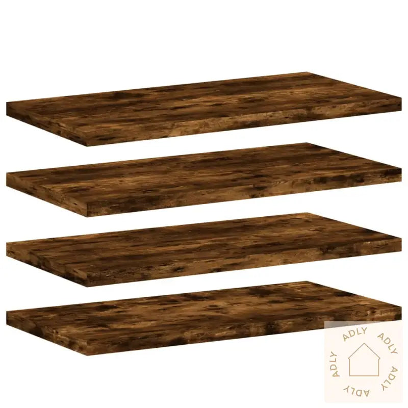 Vegghyller 4 Stk Røkt Eik 40X20X1,5 Cm Konstruert Tre