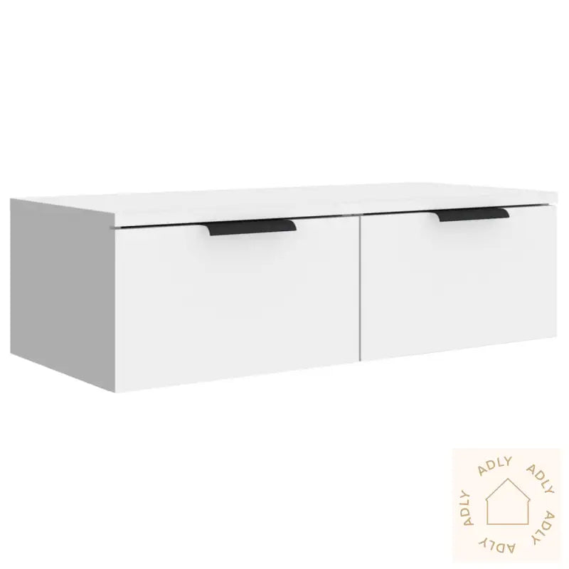 Veggskap 2 Stk Hvit 68X30X20 Cm Konstruert Tre