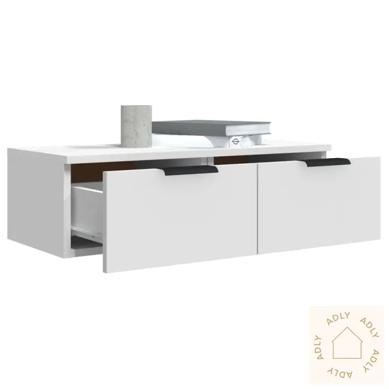 Veggskap 2 Stk Hvit 68X30X20 Cm Konstruert Tre