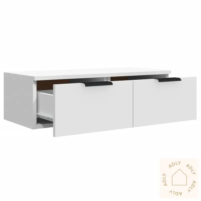 Veggskap 2 Stk Hvit 68X30X20 Cm Konstruert Tre