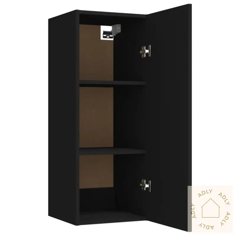 Veggskap Svart 34,5X34X90 Cm Konstruert Tre