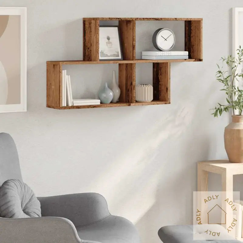 Vegghylle Gammelt Tre 100X18X53 Cm Konstruert Tre