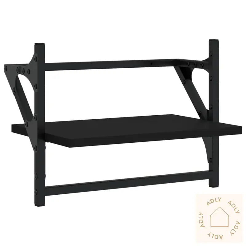 Vegghyller Med Stenger 2 Stk Svart 40X25X30 Cm