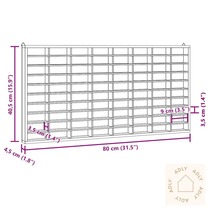 Samlerutstilling I Tre Med 80 Rom 80X4,5X40,5 Cm