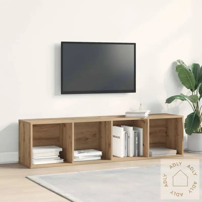 Bokhylle/Tv-Benk Gammelt Tre 36X30X143Cm Konstruert Tre