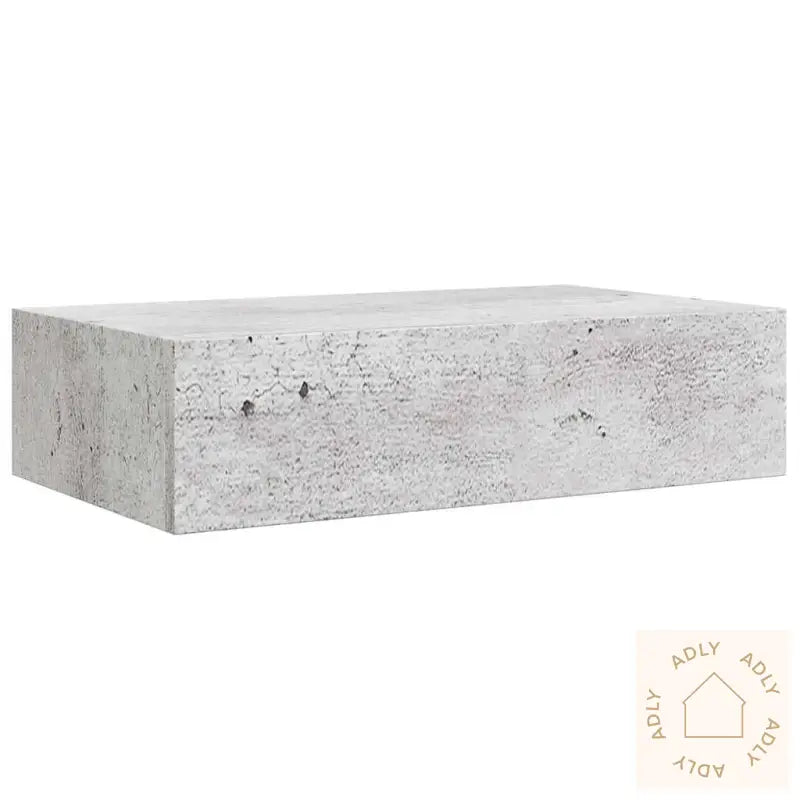 Veggmonterte Skuffehyller 2 Stk Betonggrå 40X23,5X10 Cm Mdf