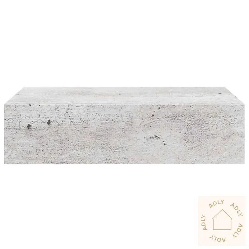 Veggmonterte Skuffehyller 2 Stk Betonggrå 40X23,5X10 Cm Mdf