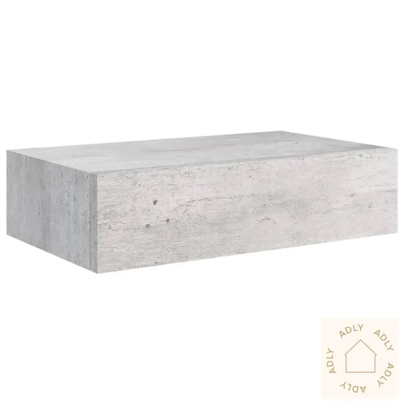 Veggmonterte Skuffehyller 2 Stk Betonggrå 40X23,5X10 Cm Mdf