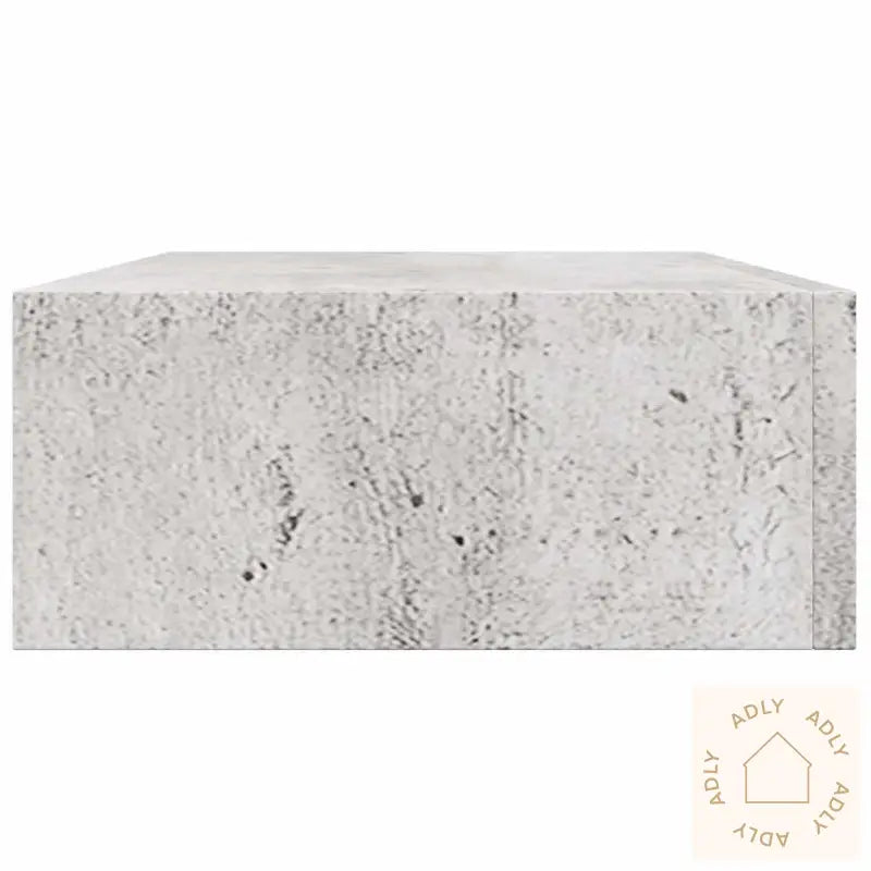 Veggmonterte Skuffehyller 2 Stk Betonggrå 40X23,5X10 Cm Mdf