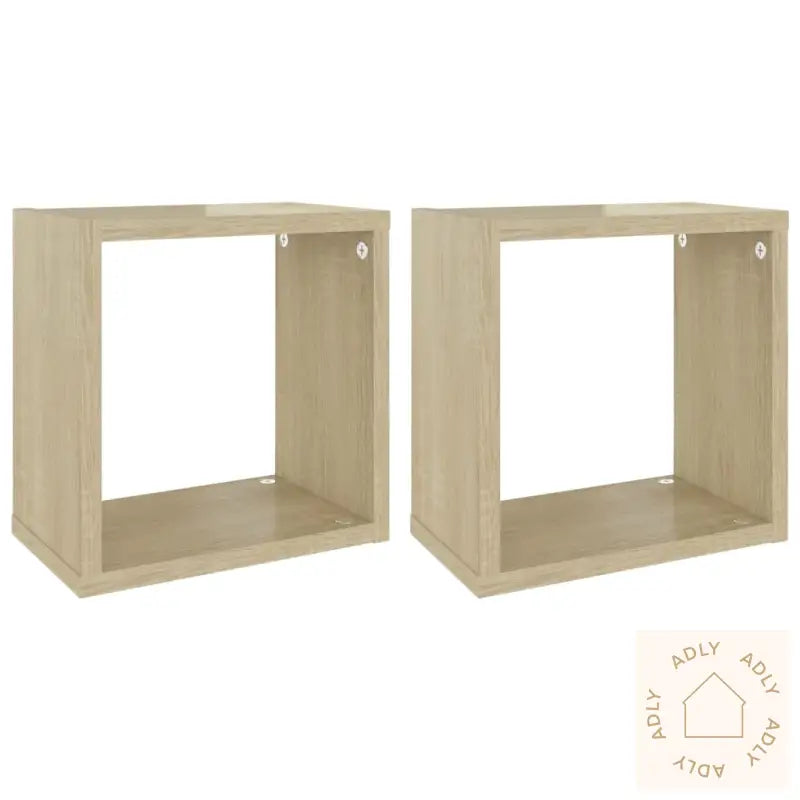Vegghyller Kubeformet 2 Stk Sonoma Eik 26X15X26 Cm