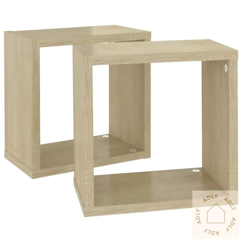 Vegghyller Kubeformet 2 Stk Sonoma Eik 26X15X26 Cm