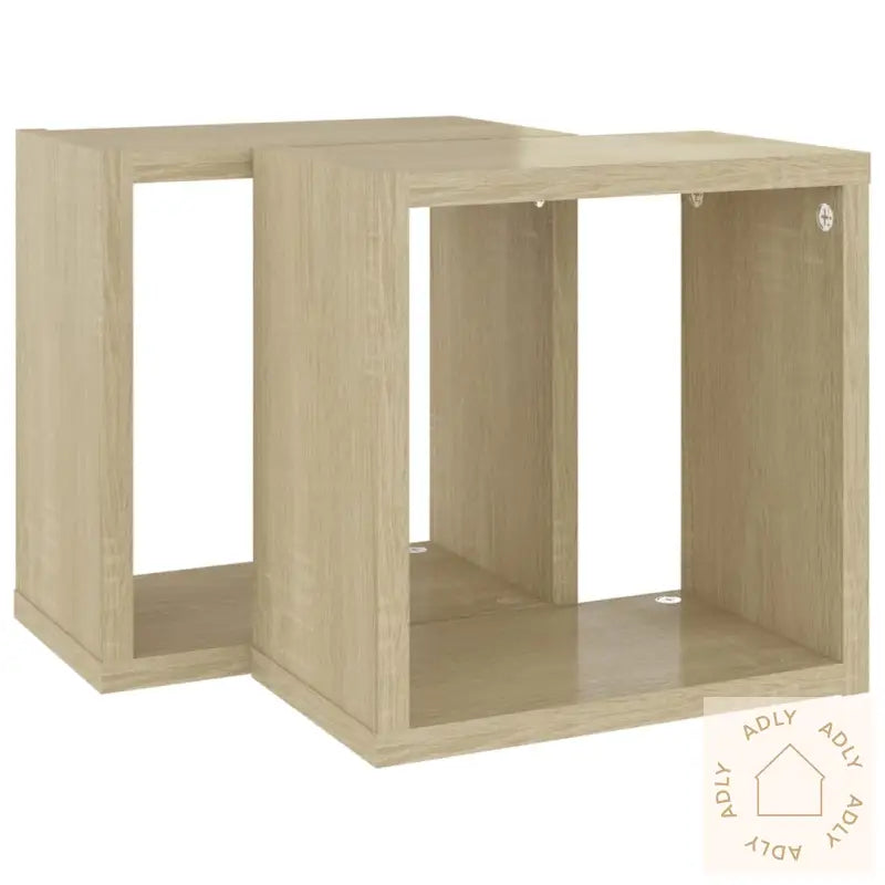 Vegghyller Kubeformet 2 Stk Sonoma Eik 26X15X26 Cm