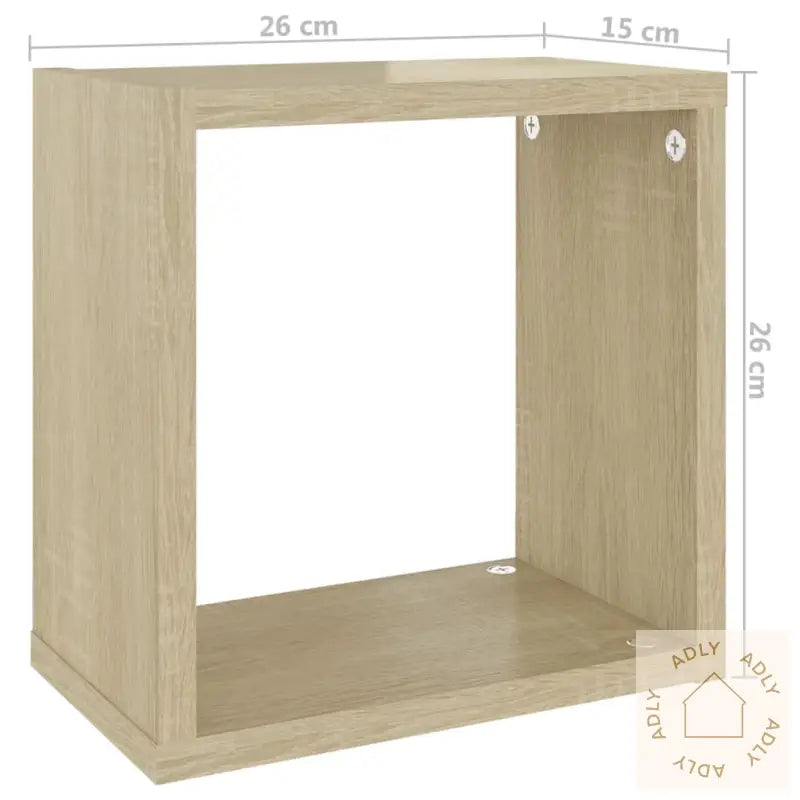 Vegghyller Kubeformet 2 Stk Sonoma Eik 26X15X26 Cm