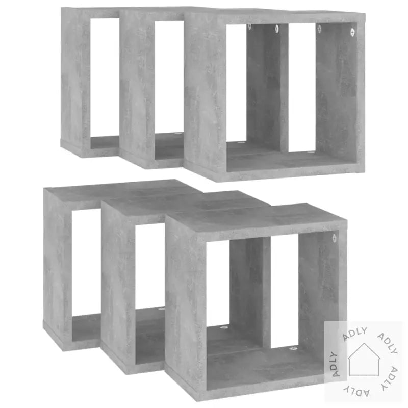 Vegghyller Kubeformet 6 Stk Betonggrå 26X15X26 Cm