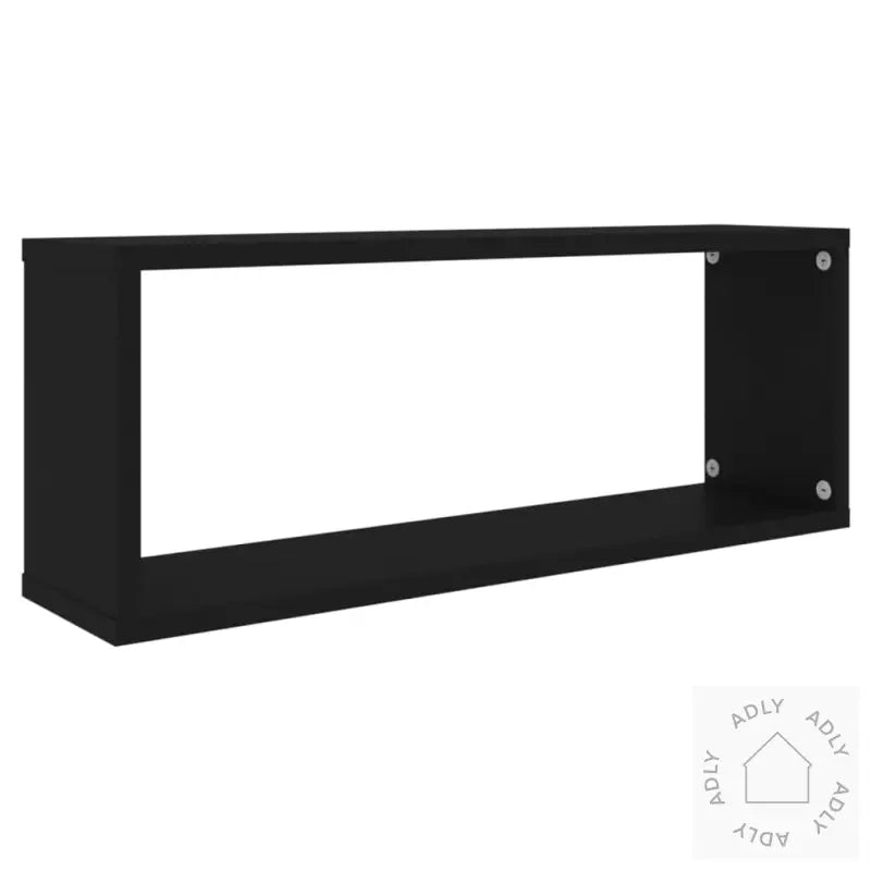Vegghyller Kubeformet 2 Stk Svart 60X15X23 Cm Konstruert Tre