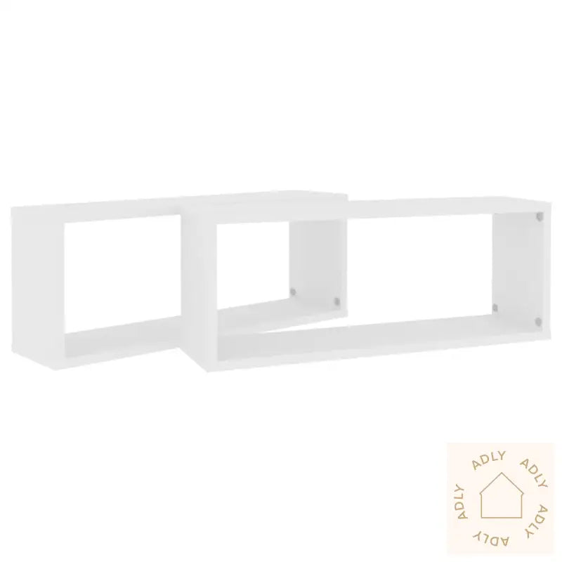 Vegghyller Kubeformet 2 Stk Hvit 60X15X23 Cm Konstruert Tre