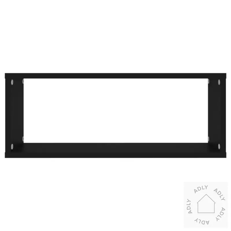 Vegghyller Kubeformet 2 Stk Svart 60X15X23 Cm Konstruert Tre