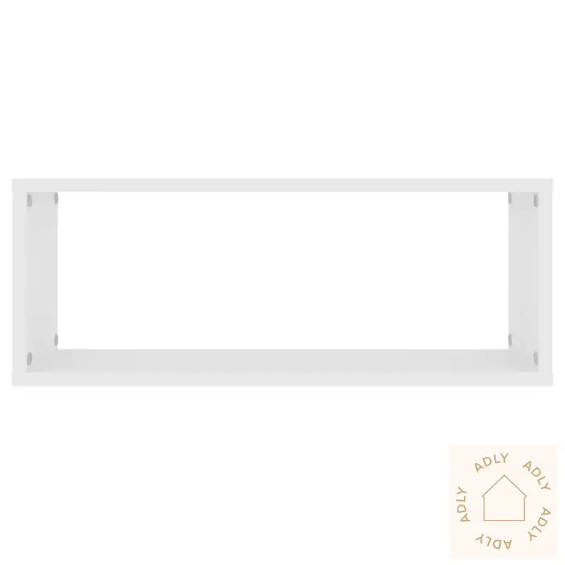Vegghyller Kubeformet 2 Stk Hvit 60X15X23 Cm Konstruert Tre