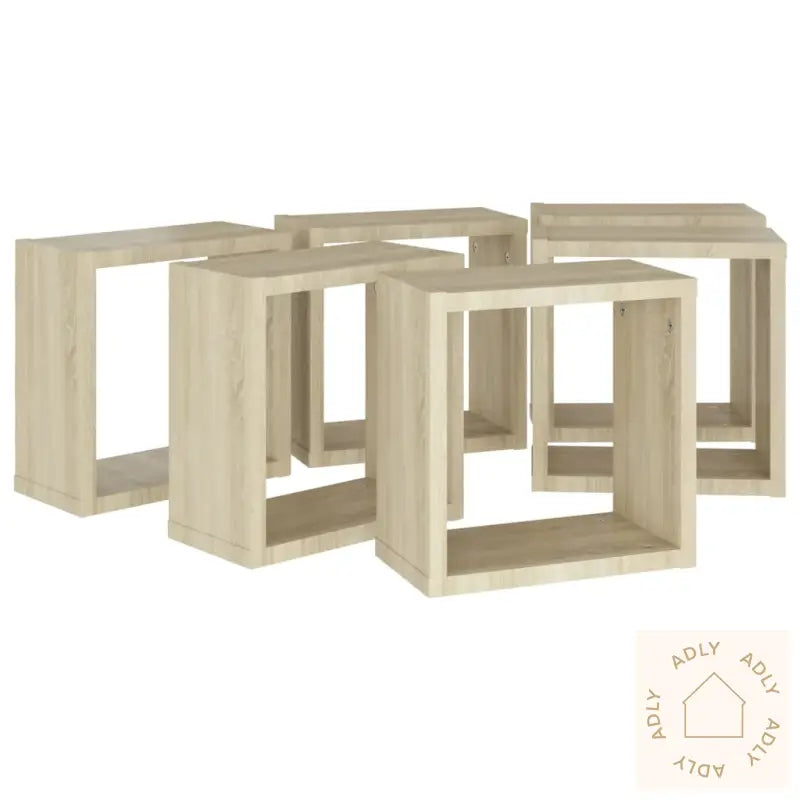 Vegghyller Kubeformet 6 Stk Sonoma Eik 30X15X30 Cm