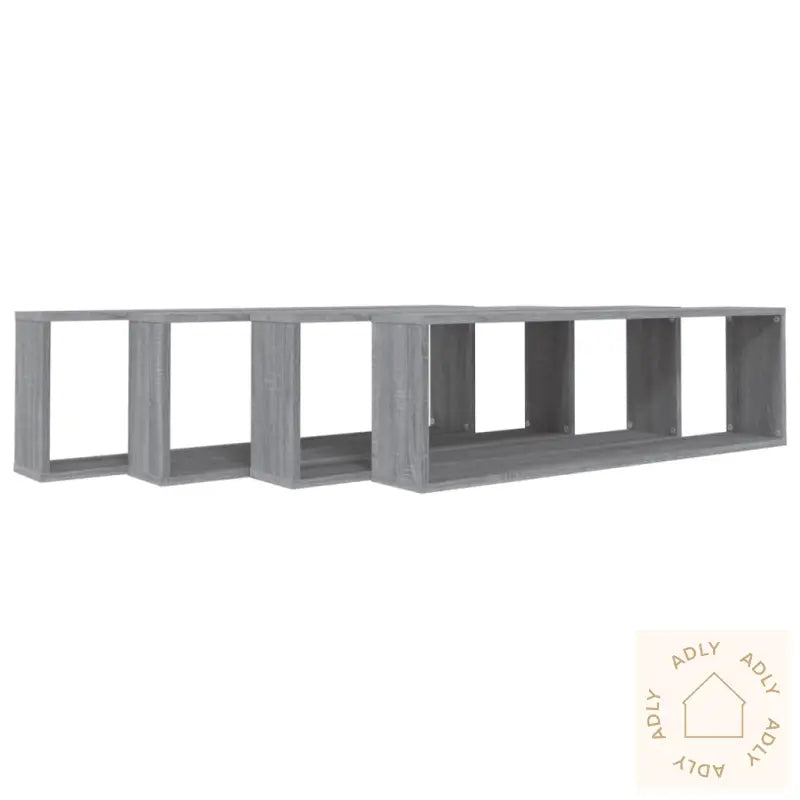 Vegghyller Kube 4 Stk Grå Sonoma 100X15X30 Cm Konstruert Tre