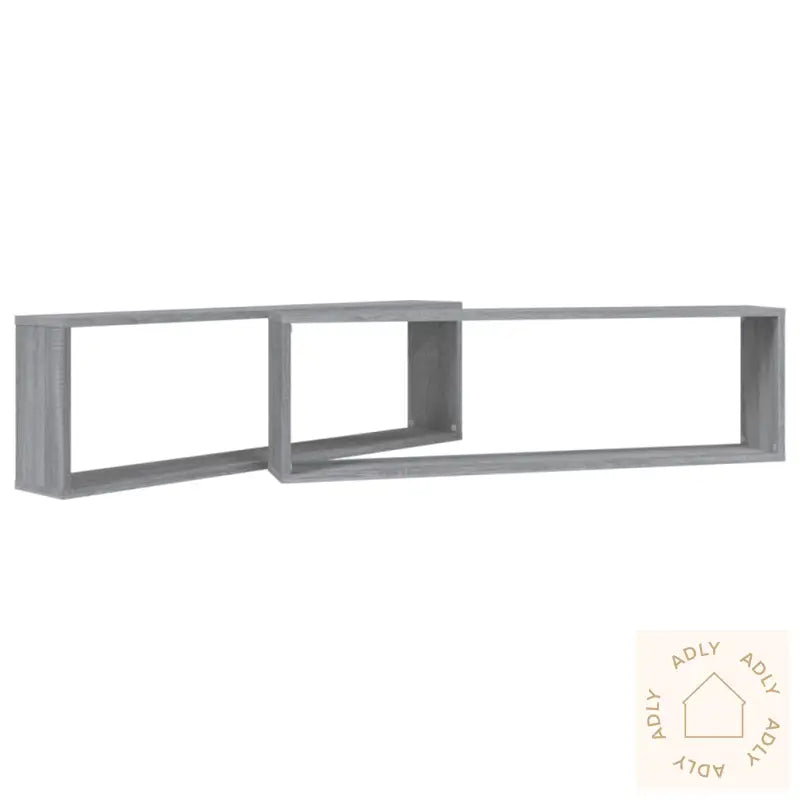 Vegghyller Kube 2 Stk Grå Sonoma 100X15X30 Cm Konstruert Tre
