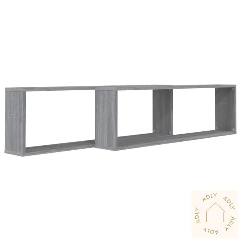 Vegghyller Kube 2 Stk Grå Sonoma 100X15X30 Cm Konstruert Tre